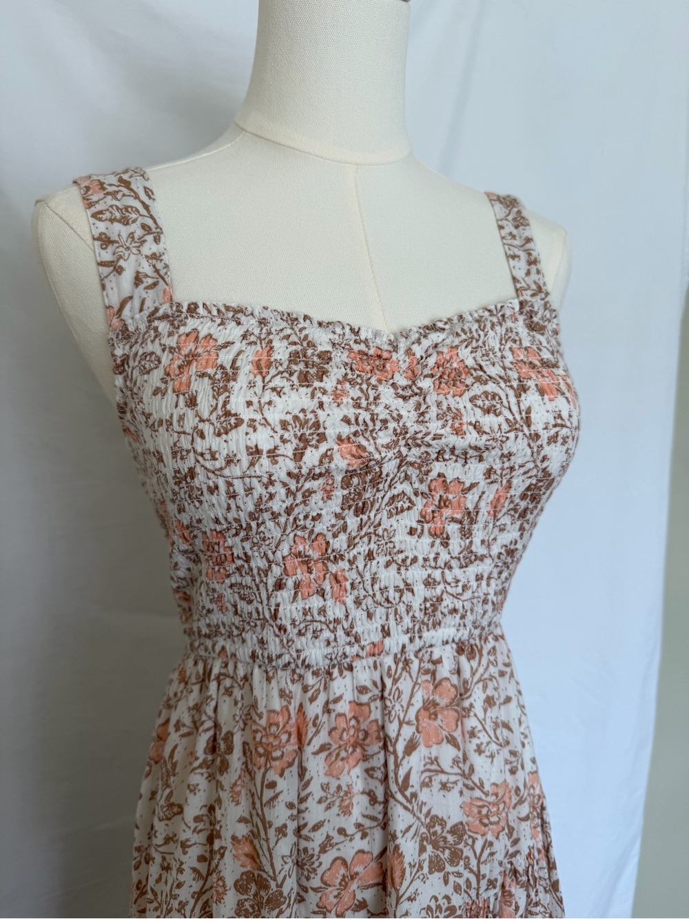 American Eagle Outfitters Peach Floral Maxi Dress - Picture 2 of 4